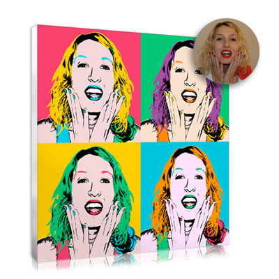 a pop art print on canvas, a great present for mom