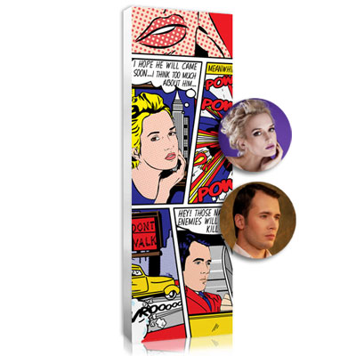 photo personnalisée couple pop art lichtenstein