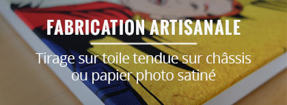 Photo sur toile tendue sur châssis - fabrication française